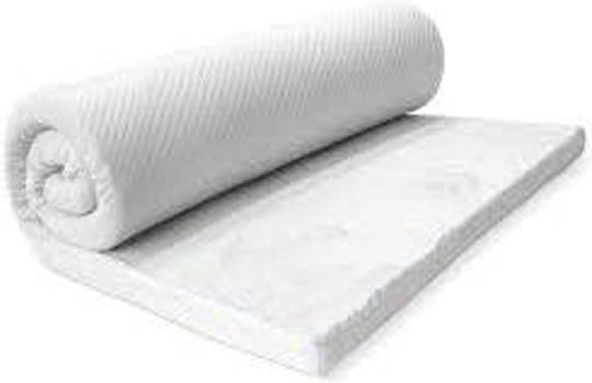 Eco Sleep Mattress Topper Waterfoam Quilted Super Double Foam Infused with Aloe & Removable Cover 160x200x4cm