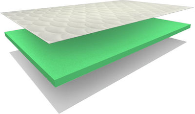 Eco Sleep Single Bed Foam Mattress Topper Waterfoam with Aloe Vera & Removable Cover 100x200x4cm