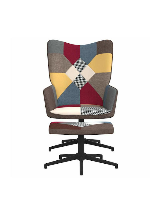 Bergère cu Puf Multicolor 62x68x98cm