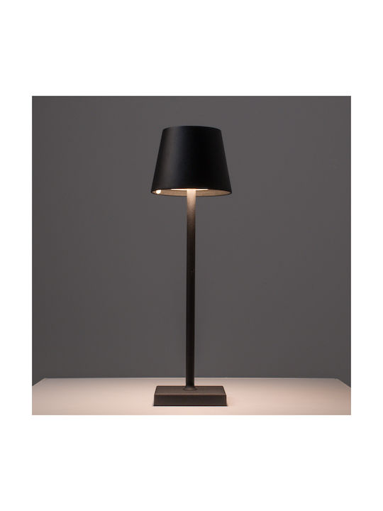 GloboStar Fidel Modern Table Lamp Built-in LED Black/Black