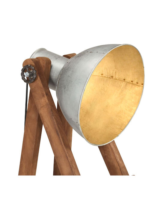 vidaXL Vintage Φωτιστικό Δαπέδου Υ150εκ. με Ντουί για Λαμπτήρα E27 Καφέ