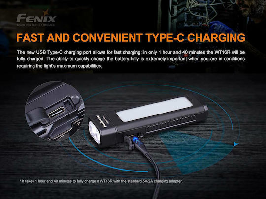 Fenix Arbeitslampe Batterie LED IP66 Doppelte Funktion mit einer Helligkeit von bis zu 400lm