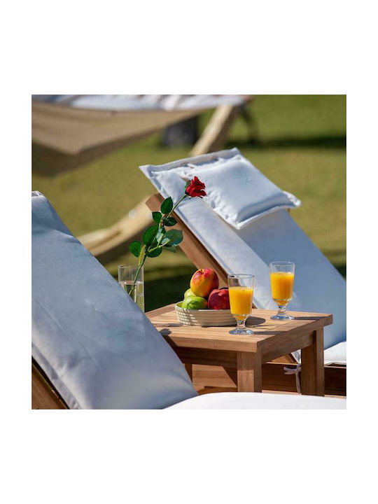 Showood Sunbed Cushion With Backrest White 200x65cm