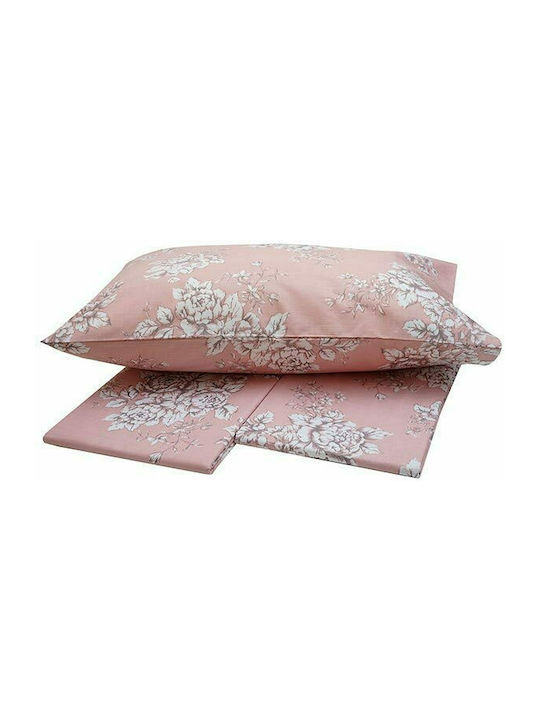 Sunshine Παπλωματοθήκη Μονή 170x250 Menta Εμπριμέ 960 Pink