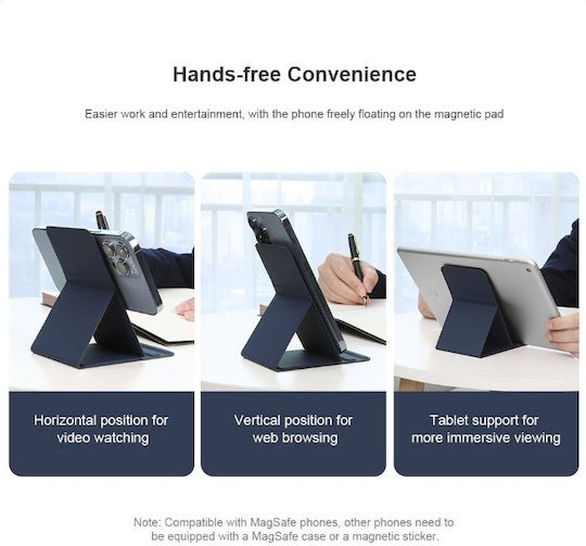 Nillkin Magnetic Stand Snapbase Silicone Βάση Γραφείου για Κινητό σε Μπλε χρώμα
