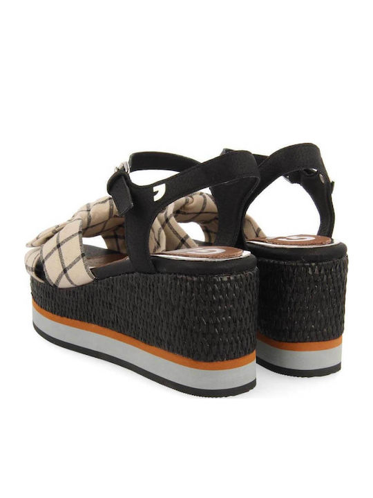 Women's Leather Ankle Strap Platforms Ivory