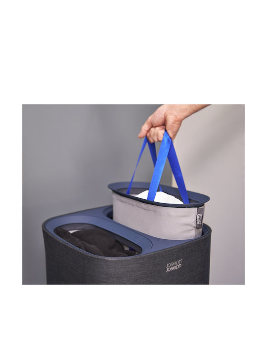 Joseph Joseph Tota Fabric Laundry Basket 60lt with Cap 39.5x39.5x71cm Black