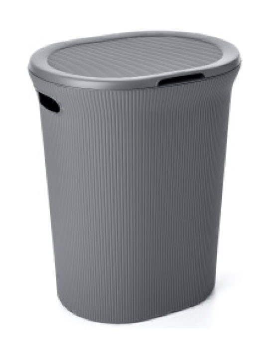 Dimitracas Baobab Laundry Basket Plastic with Cap 41x33x50cm Gray