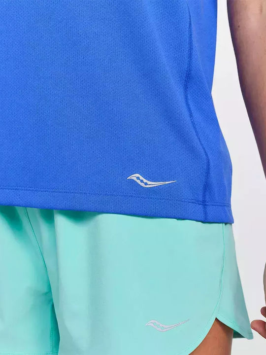 Stopwatch Singlet Damen Sportlich Bluse Ärmellos Royal Blue
