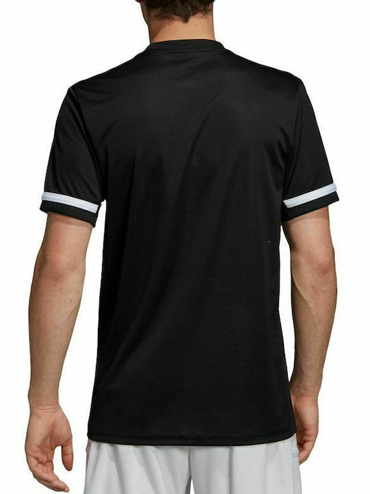 Adidas Team 19 T-shirt Bărbătesc cu Mânecă Scurtă Negru / Alb