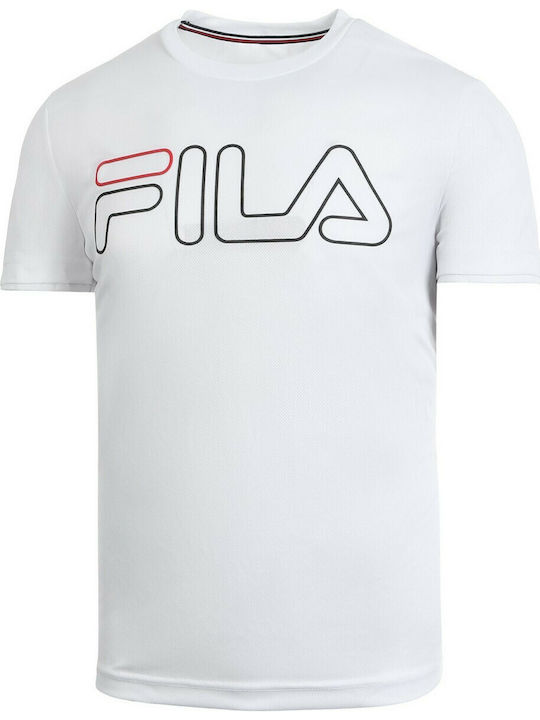 Fila Till Bărbați T-shirt Sportiv cu Mânecă Scurtă Alb