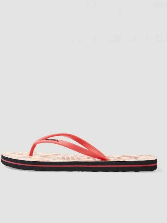Profile Graphic Women's Flip Flops Red