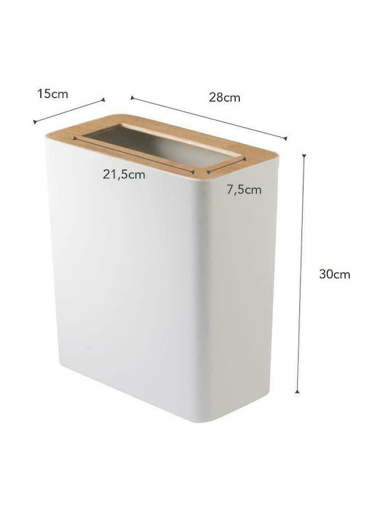 Yamazaki Office Metal Waste Bin Black 30x15x28cm