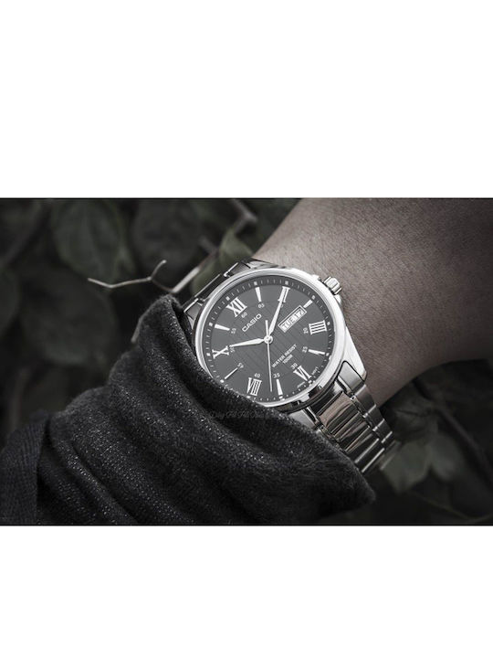 Casio Men's Watch 41mm Battery with Silver Metal Bracelet