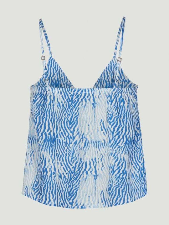 Women's Summer Blouse with Straps Light Blue