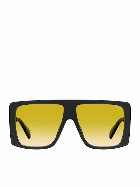 Moschino Unisex Sunglasses with Black Plastic Frame and Yellow Gradient Lens MOS119/S 807/06