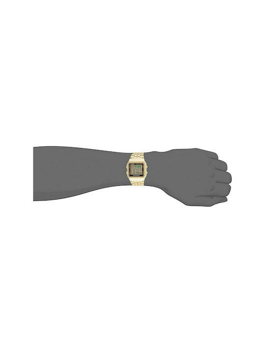 Casio Digital Watch Battery with Gold Metal Bracelet