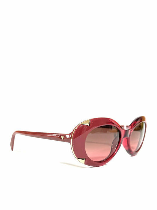 Police Damen Sonnenbrille mit Burgundisch Kunststoff Gestell und Rot Verlaufsfarbe Linse SPLA16 0VB6