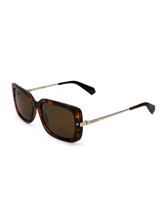 Polaroid Women's Sunglasses with Brown Tartaruga Plastic Frame and Brown Polarized Lens PLD4075/S 086/SP