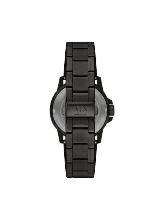 Armani Exchange Leonardo Uhr Batterie mit Schwarz Metallarmband