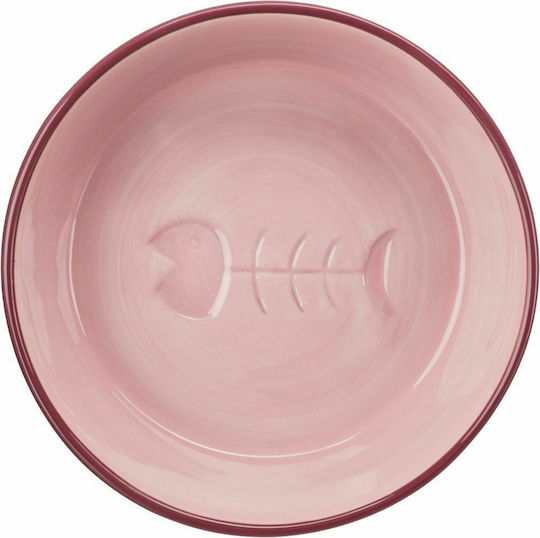 Trixie Ceramic Fishbone Керамика Плоча Храна & Вода за Куче & Котка 200мл в Червен Цвят