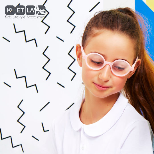 KiETLA CraZyg-Zag Screen Rozz 6-9 Years Παιδικά Κοκκάλινα Γυαλιά Προστασίας Οθόνης σε Ροζ Χρώμα