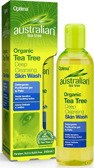 Optima Naturals Tea Tree Deep Cleansing Skin Wash Αφρόλουτρο με Tea Tree & Άρωμα Εσπεριδοειδή 250ml