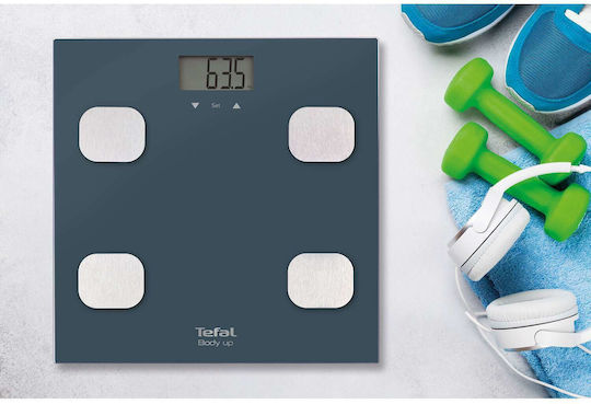 Tefal Body Up Digital Bathroom Scale with Body Fat Counter Navy Blue