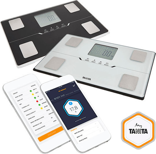 Tanita BC-401 Smart Bathroom Scale 150kg with Body Fat Counter & Bluetooth White