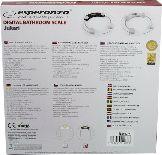 Esperanza Jukari Digital Badezimmerwaage in Weiß Farbe