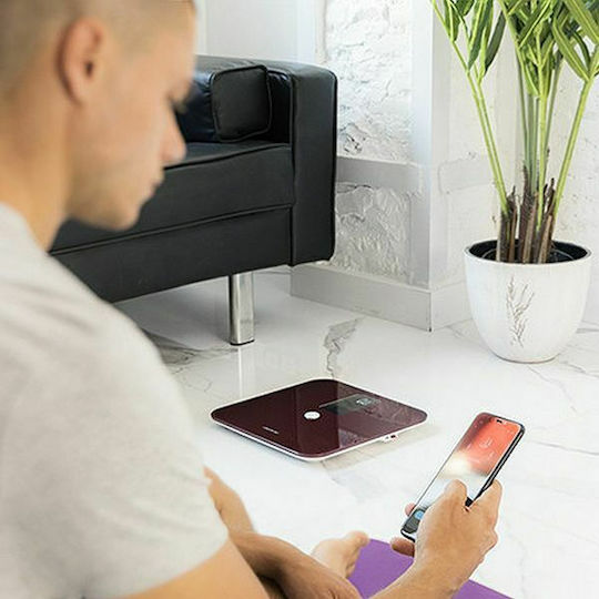 Cecotec Surface Precision 10400 Smart Healthy Vision Smart Ζυγαριά 180kg με Λιπομετρητή & Bluetooth Μπορντό