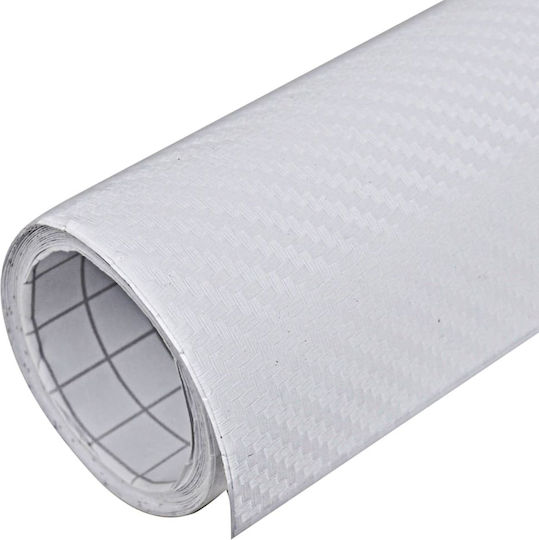 vidaXL Car Membrane Stickers 3D 150 x 150cm in White Color 2pcs