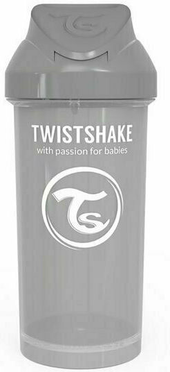 Twistshake Baby Cup Straw Cup made of Plastic Gray 360ml for 6m+m+