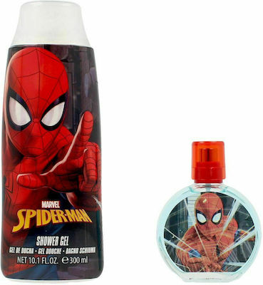 Air-Val International Spiderman Set Kids Eau de Toilette with Shower Gel 300ml & Bag 50ml