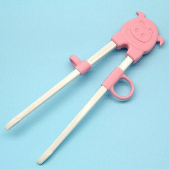 Marcus & Marcus Pink Pig Plastic Chopsticks