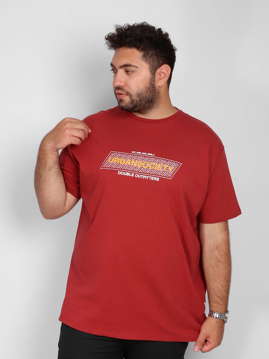 Double Herren T-Shirt Kurzarm Rot