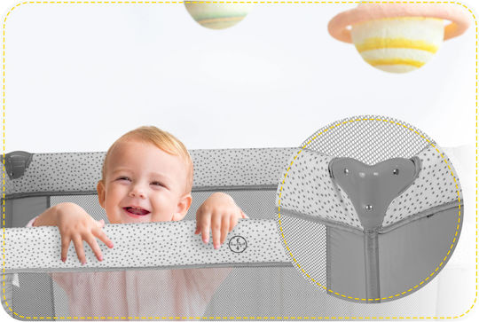 Ricokids RK-242 Laufstall mit Wickeltisch & Matratze Gray 125x65cm