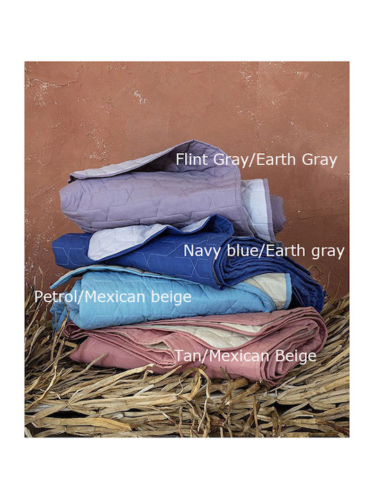 Nima Nima Coverlet Single Petrol / Mexican Beige 160x240cm