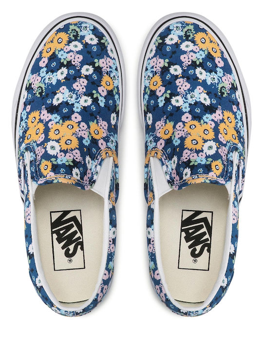 Classic Women's Canvas Slip-Ons Floral True Navy