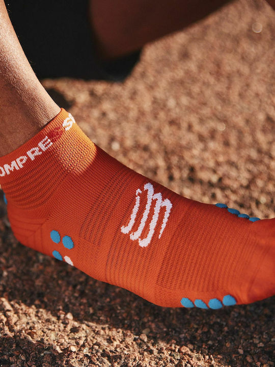 Compressport Pro Racing V4.0 Low Running Κάλτσες Πορτοκαλί 1 Ζεύγος