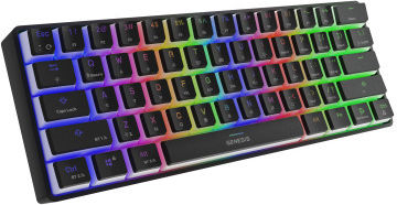 Genesis Thor 660 Gaming Μηχανικό Πληκτρολόγιο 60% με Gateron Red διακόπτες και RGB φωτισμό (Αγγλικό US)