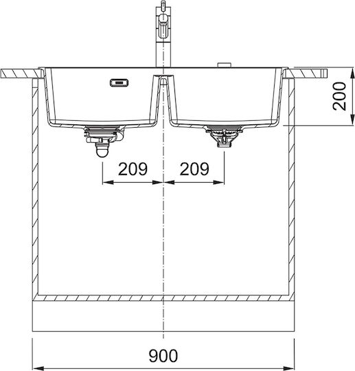 Franke Maris MRG 620-39-39 TL Drop-In Μ86xΠ50cm Polar White