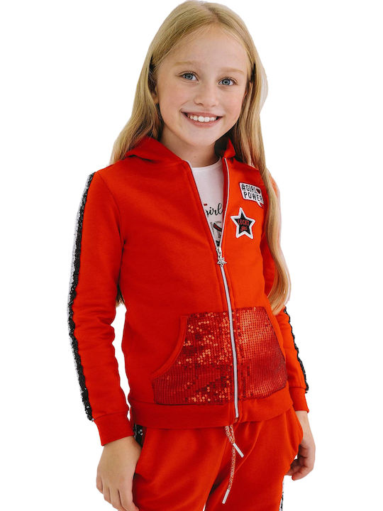 Kinder-Sweatshirt Strickjacke Rote DBA3570F1