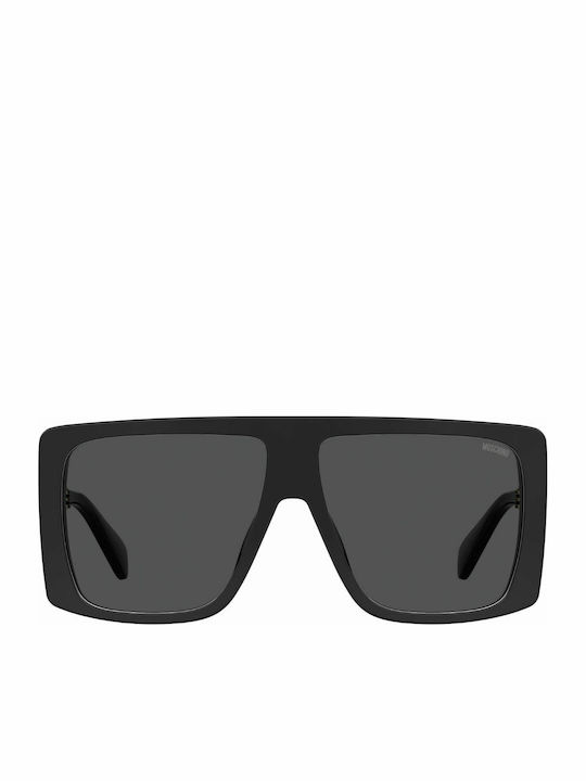 Moschino Unisex Sunglasses with Black Plastic Frame and Black Lens MOS119/S 807/IR