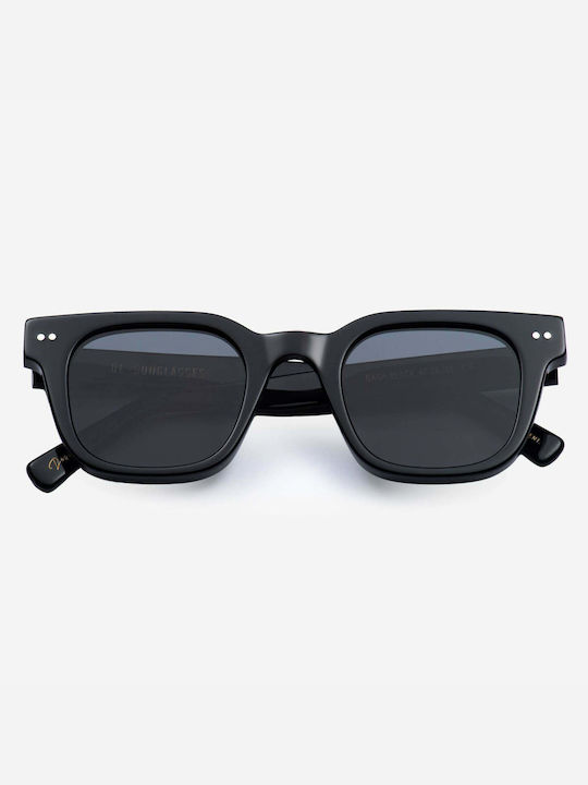 De-Sunglasses Dash Sunglasses with Black Plastic Frame and Black Lens