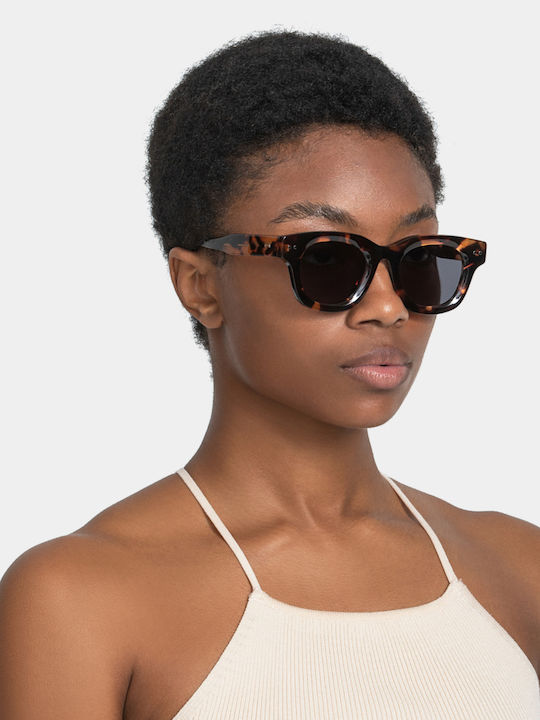De Sunglasses Halfway Unisex Sunglasses with Plastic Frame Tortoise