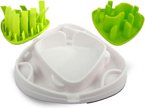 All For Paws Plastic Bowl Food Slow Feeder for Dog & Cat in Green Color