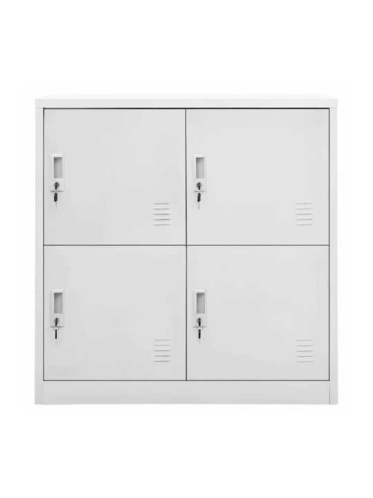 Metallischer Schließfach mit Verriegelungsfunktion mit 4 Außenschränke Grau Offen 90x45x92,5cm