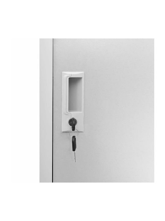 Metallischer Schließfach mit Verriegelungsfunktion mit 4 Außenschränke Grau Offen 90x45x92,5cm