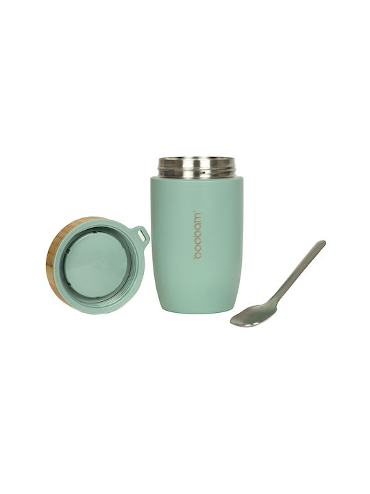 Boobam Δοχείο Φαγητού Inox Θερμός Green 500ml